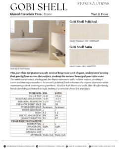 Gobi Shell Tech Data Sheet