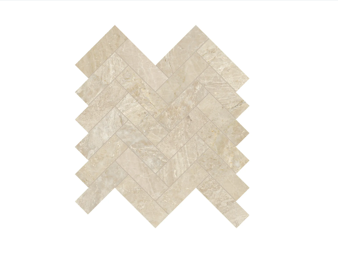 Impero Reale - Marble 1.25x4 Herringbone Mosaic Honed, Polished