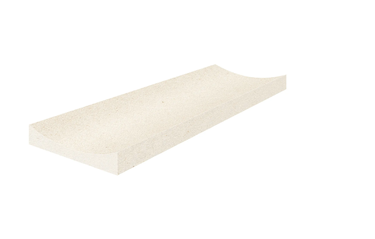 Serene Ivory -Limestone 4x12 Fluto Grained Texture
